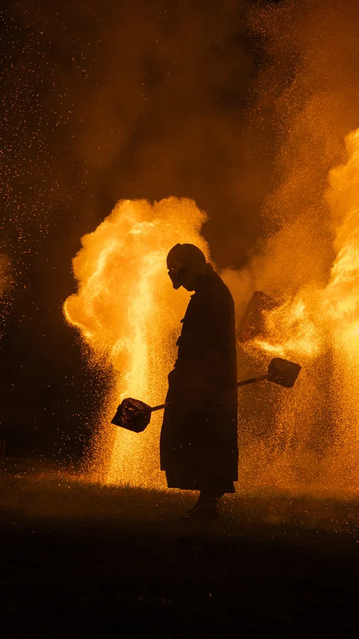 Spectacle pyrotechnique de la compagnie La Horde, Fête des Sorcières 2026