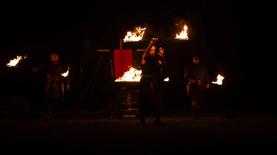 Spectacle pyrotechnique de la compagnie La Horde, Fête des Sorcières 2026